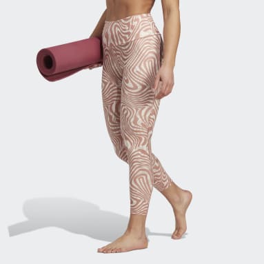 Legging 7/8 Yoga Essentials Printed Marron Femmes Yoga
