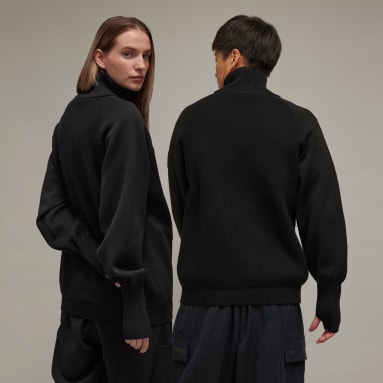 Lifestyle Black Y-3 Funnel-Neck Knit Sweater