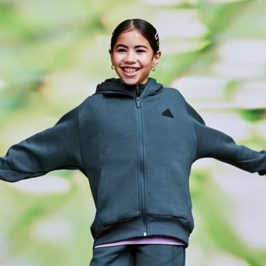 Børn Sportswear Grå adidas Z.N.E. Full-Zip Kids hættetrøje