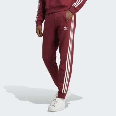 Muži Originals Burgundy Tepláky Adicolor Classics 3-Stripes