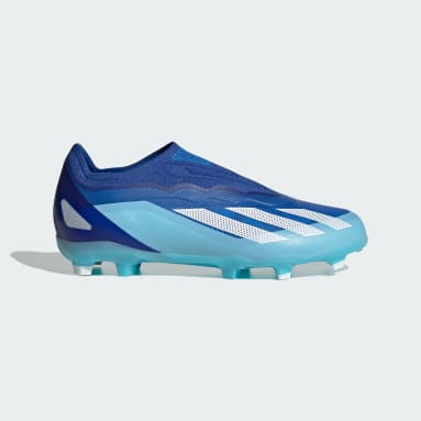 Botas de Futebol sem Atacadores X Crazyfast.1 – Piso firme Azul Criança Futebol