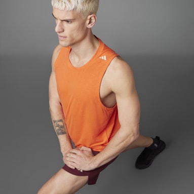 Canotta Lift Your Mind Designed for Training Arancione Uomo Fitness & Training