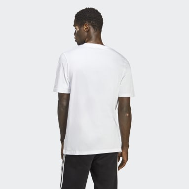 T-shirt à motif monogramme Blanc Hommes Originals