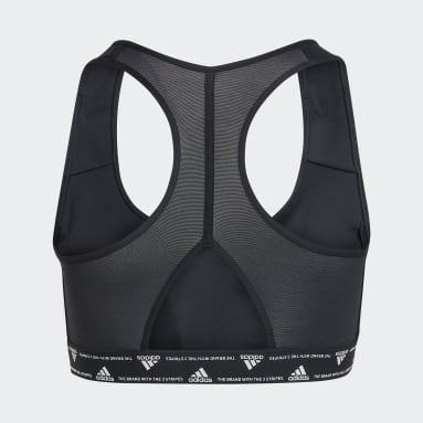 Adidas Techfit Gym Compression Sports Bra, Medium Support, Black, Women  Size XS