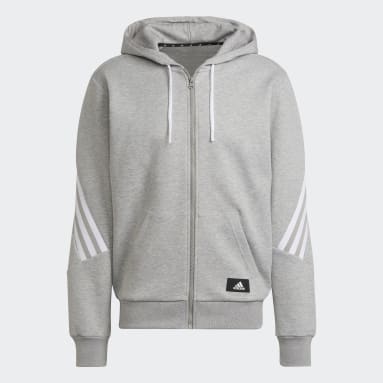 Men's Sportswear Grey Future Icons 3-Stripes Full-Zip Hoodie