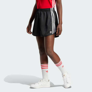 adidas Originals adicolor three stripe high waisted legging shorts