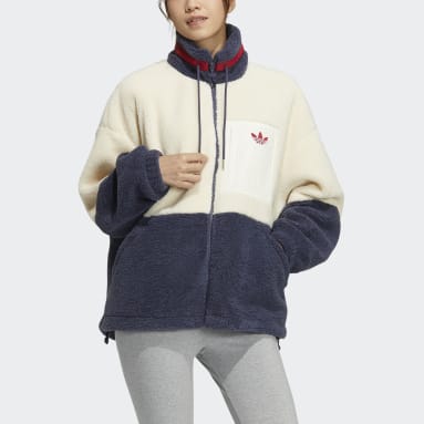 Women Lifestyle Beige 쇼트 쉐르파 재킷