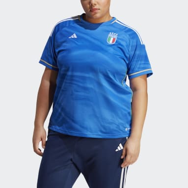 Dames Voetbal blauw Italië 23 Thuisshirt (Grote Maat)
