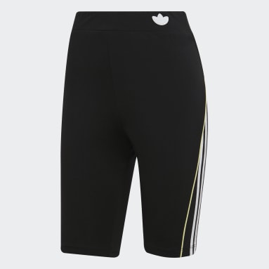 Mallas cortas Piping High-Waist Negro Mujer Originals