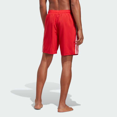 Shorts de Natación CLX 3 Rayas Rojo Hombre Sportswear