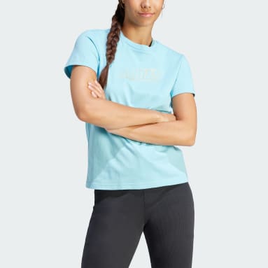 Camiseta Brand Love Estampada Turquesa Mujer Sportswear