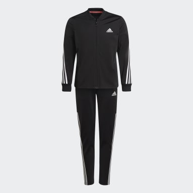 Girls Sportswear Black AEROREADY 3-Stripes Polyester Track Suit