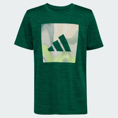 Youth 8-16 Years Training Green HEAT MAP POLY MEL TEE