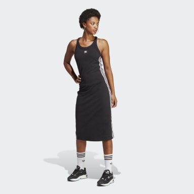 Women Originals Black Adicolor Classics 3-Stripes Long Tank Dress
