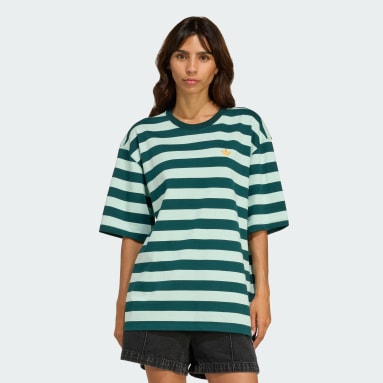 アディダス オリジナルス ATHL DEPT ストライプ 半袖Tシャツ