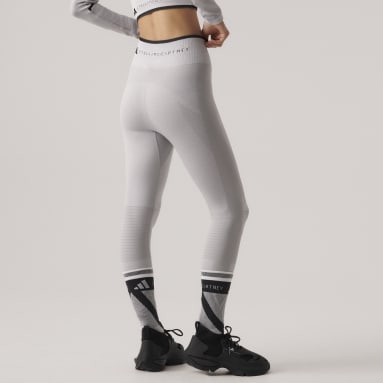Ženy adidas by Stella McCartney Siva Legíny adidas by Stella McCartney TrueStrength Yoga 7/8