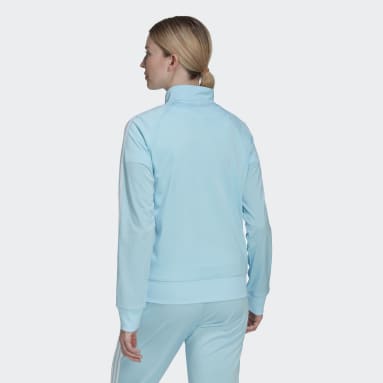 Women Sportswear Blue Primegreen Essentials Warm-Up Slim 3-Stripes Track Jacket