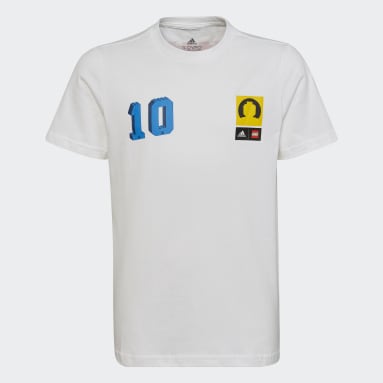 Kinder Freizeit adidas x LEGO Football Graphic T-Shirt Weiß