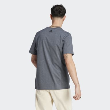Camiseta Essentials Logo Grande Tejido Jersey Gris Hombre Sportswear