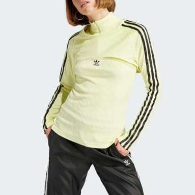 Polo Manga Larga Versátil Terciopelo Amarillo Mujer Originals