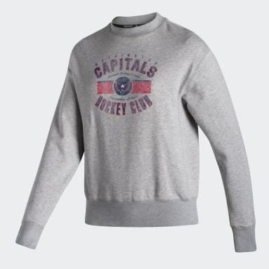 Women's Hockey Grey Capitals Vintage Crew Sweatshirt