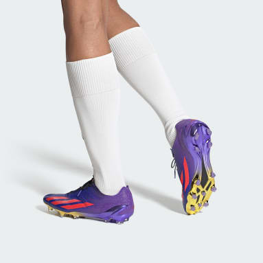 Voetbal paars X Crazyfast Salah+ Firm Ground Voetbalschoenen