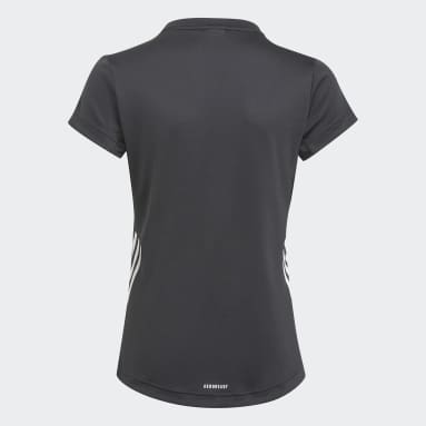 Mädchen Sportswear AEROREADY 3-Streifen T-Shirt Schwarz