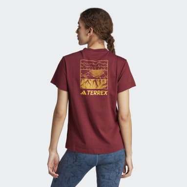 Frauen TERREX TERREX Graphic Altitude T-Shirt Weinrot