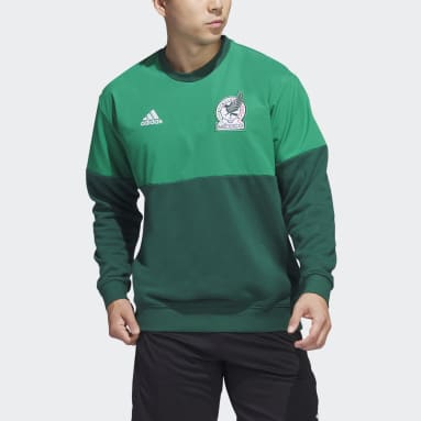 Men's Soccer Green Mexico Woven Crew Sweatshirt