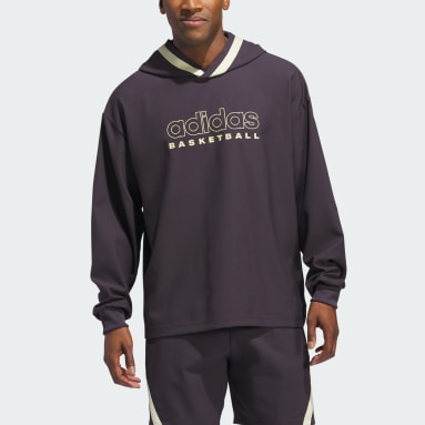 Muži Basketbal fialová Mikina s kapucňou adidas Select