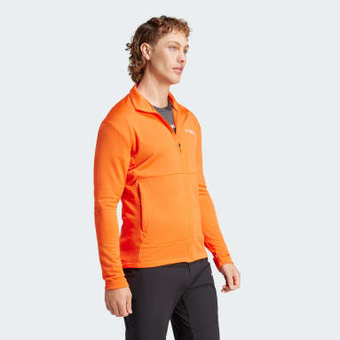 Men TERREX Orange Terrex Multi Light Fleece Full-Zip Jacket