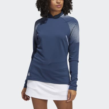 Camiseta manga larga COLD.RDY Mock Azul Mujer Golf