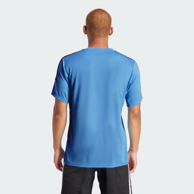 Men Gym & Training Blue Train Essentials 3-Stripes Training T-Shirt