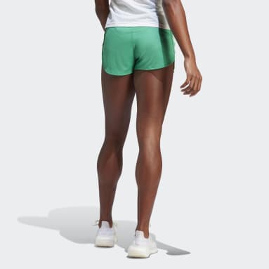 Frauen Running Run Icons 3-Streifen Low Carbon Running Shorts Grün