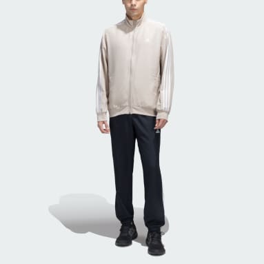 Men Training Beige 3 STRIPES WOVEN TRACKSUIT