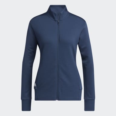 Frauen Golf Textured Full-Zip Jacke Blau