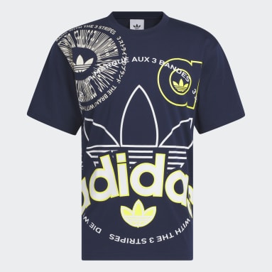 Men Originals Blue Multi Logo Tee