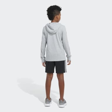Youth Sportswear Grey LS HOOD T HTR ECHO BRND LOV