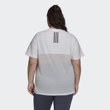 Kvinder Løb Hvid Runner Plus Size T-shirt