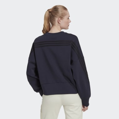 Sweatshirt 3-Stripes Future Icons adidas Sportswear Azul Mulher Sportswear