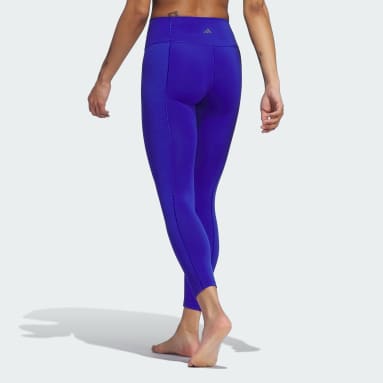 Buy adidas Womens Yoga Essentials Aeroready Printed 7/8 Tight Leggings  Bliss Orange/Gold Beige
