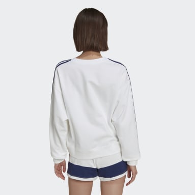 Sweater with Crest Graphic Hvit