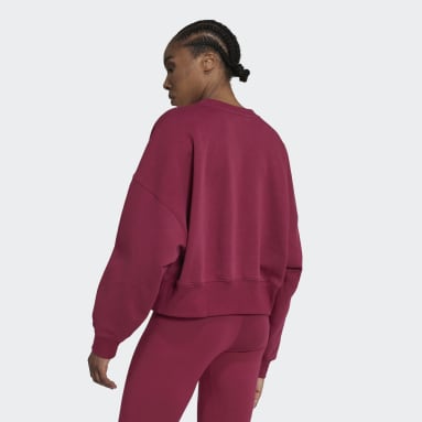 Women Originals Red Adicolor Essentials Fleece Sweatshirt