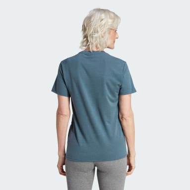 T-shirt Train Icons 3-Stripes Turquoise Femmes Fitness Et Training