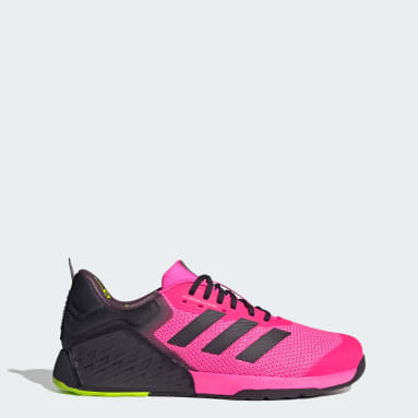 Adidas running shoes women black and pink online