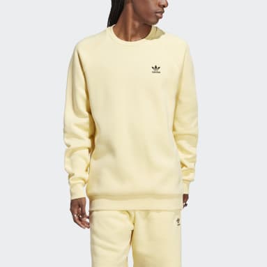 Men Originals Yellow Trefoil Essentials Crewneck Sweatshirt