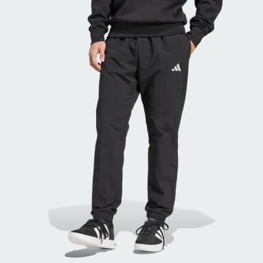 Calça de tecido itens essenciais com logotipo pequeno
