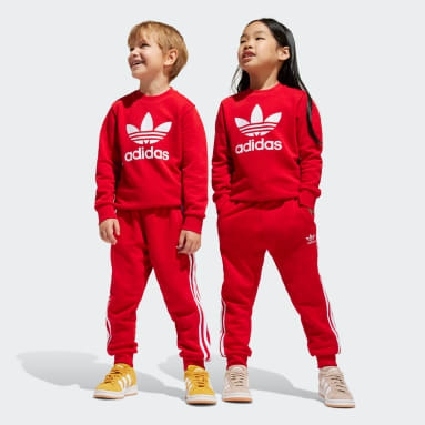 Boys red adidas pants shop