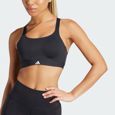 adidas TLRD Impact Training High-Support Bra 'Silver Pebble/White' - IK0160