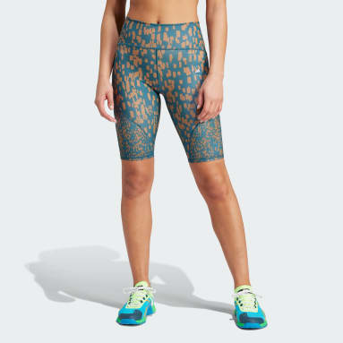 Cycliste imprimé adidas by Stella McCartney TruePurpose Optime Training Bleu Femmes adidas by Stella McCartney